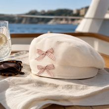 Sterling Autumn And Winter™ Retro Bow Beret Fabric Bow Detail