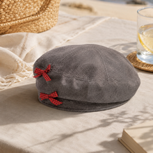 Sterling Autumn And Winter™ Retro Bow Beret Fabric Bow Detail
