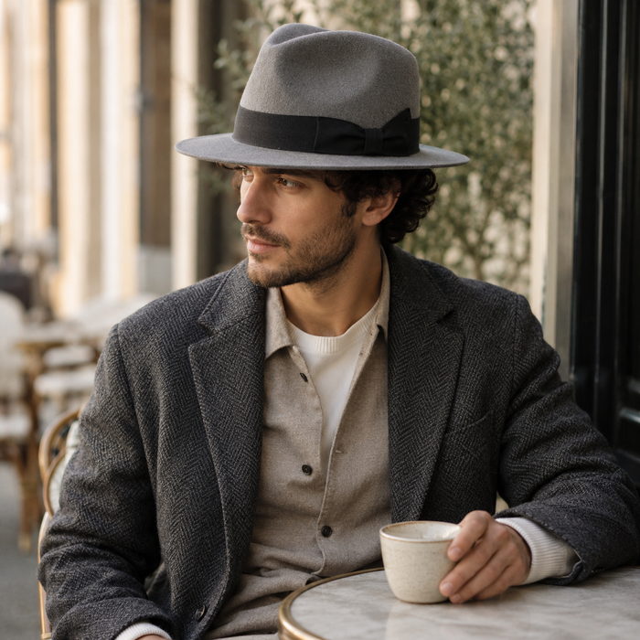 Sterling Richardson Retro™ Wool Fedora Hat Virgin Wool Band Detail