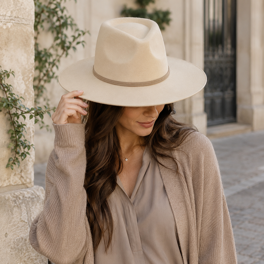 Sterling Morgan Wool™ Fedora Hat Wide Brim With Ribbon Band