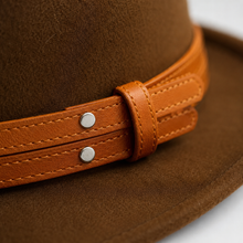 Sterling Manhattan Cotton™ Fedora Leather Belt Detail