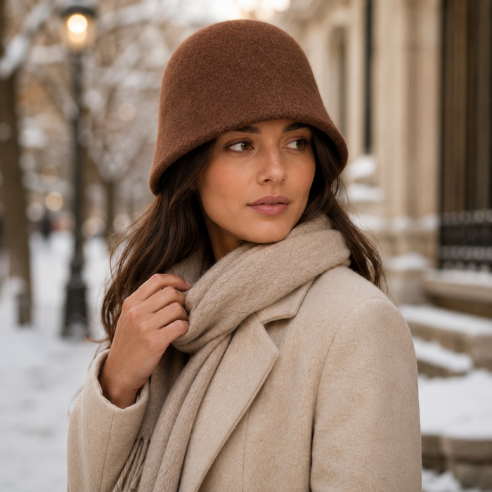 Sterling Reboux Cloche™ Wool Hat With Soft Bell Crown
