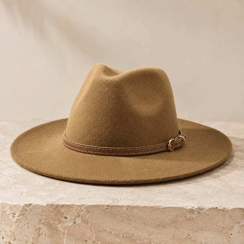 Sterling Nashville Wool™ Fedora Hat Classic Wool Leather Belt