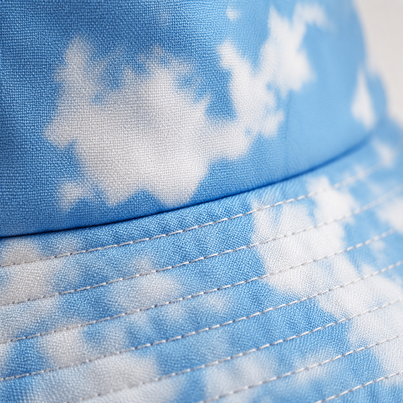 Sterling Tie Dye Cloud™ Pattern Wide Brim Cotton Bucket Hat