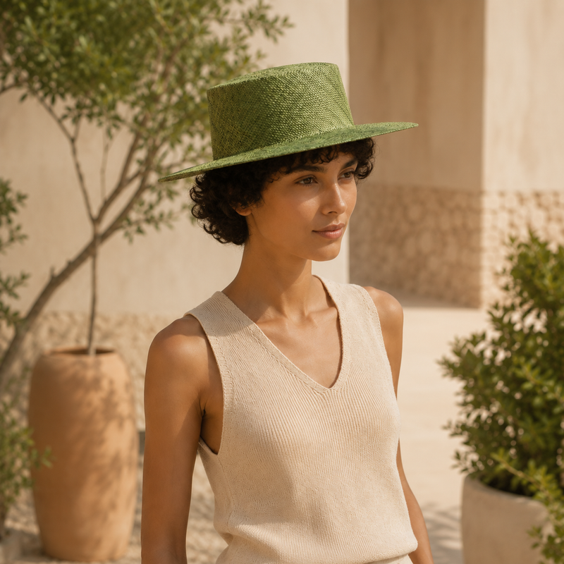 Sterling Light Body™ Dyed Treasure Grass Flat Top Bowler Hat
