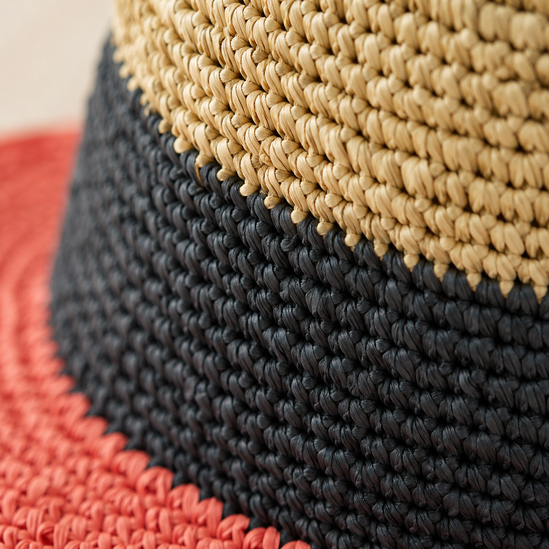Sterling Natural Raffia™ Handmade Crochet Women's Foldable Bowler Hat
