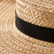 Sterling Flat Top Big Brim™ Straw Hat Wide Brim Ribbon Tie