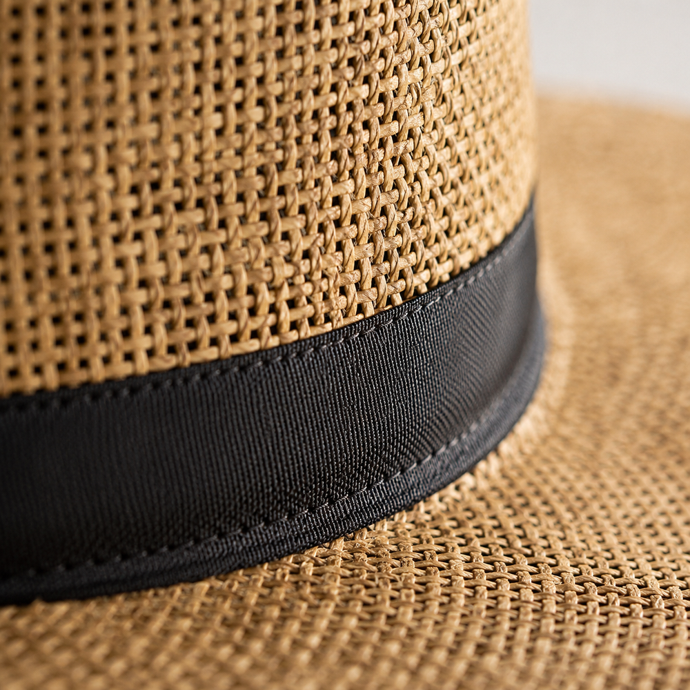 Sterling Casual Jazz Beach™ Straw Hat Fedora Paper Straw Woven Band