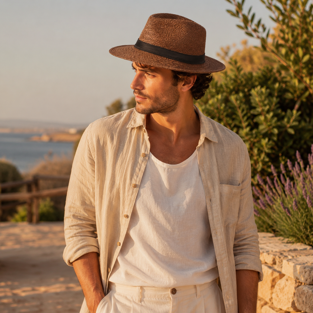 Sterling Natural Straw Knight™ Cowboy Hat Sunshade Outdoor Light Weave