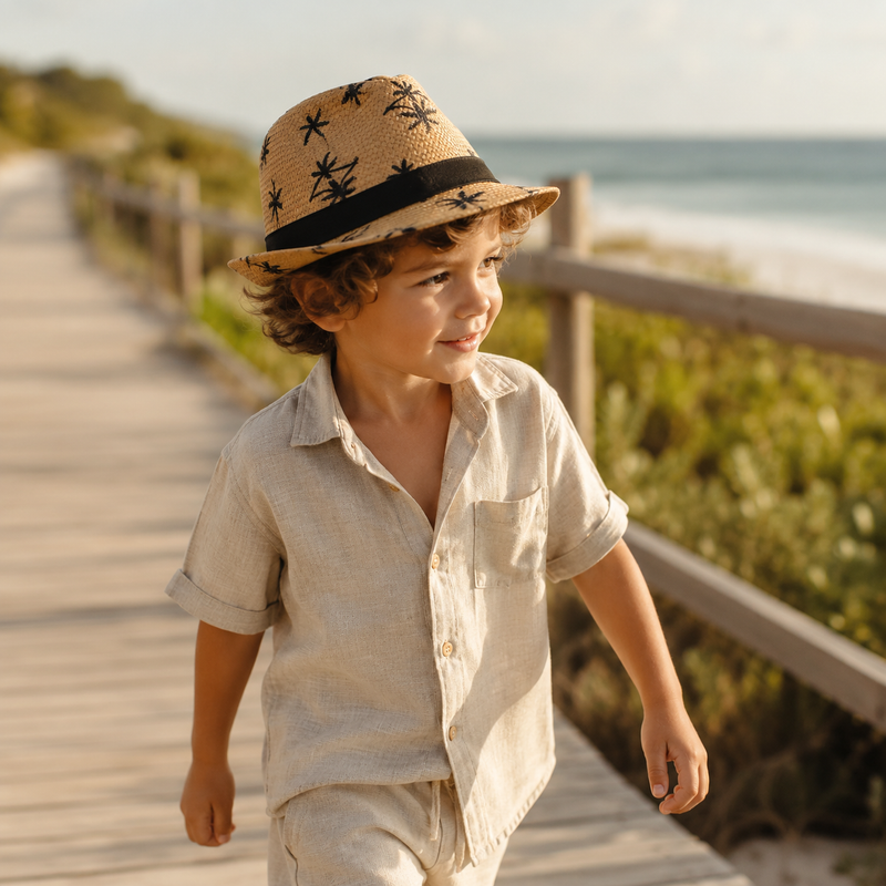 Sterling Summer Children™ Straw Hat Classic Beach Style Sunny Day