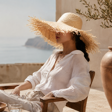 Sterling Beach Straw Hat™ Wide Brim Raffia Textured Weave