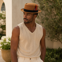 Sterling Rozzi Wool™ Pork Pie Hat Short Brim Feather Trim