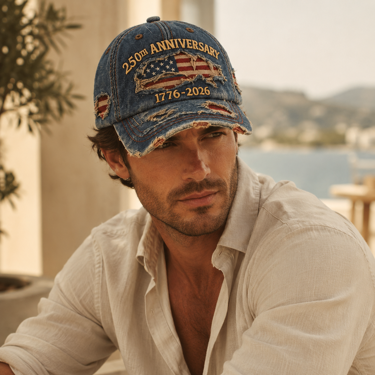 Sterling USA 250th Anniversary™ Distressed Cotton Flag Cap