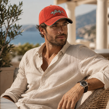 Sterling Reel Style™ 100% Cotton Fishbone Cap Patch Detail