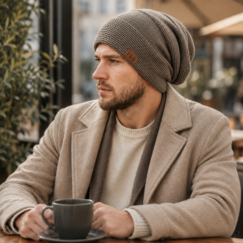 Sterling Beanie Winter Hat™ Slouch Knit Acrylic Lined