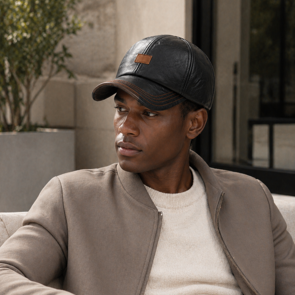 Sterling Leather Cap™ Classic Baseball Cap PU Finish Strap