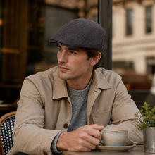 Sterling Cheesecutter Flat™ Cap Cotton Linen Adjustable Back