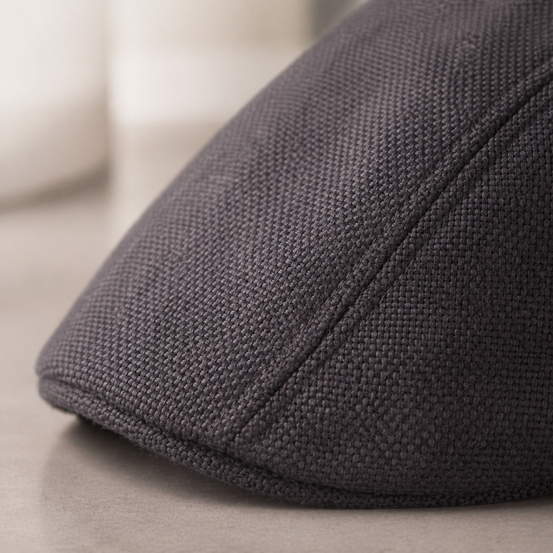 Sterling Cheesecutter Flat™ Cap Cotton Linen Adjustable Back