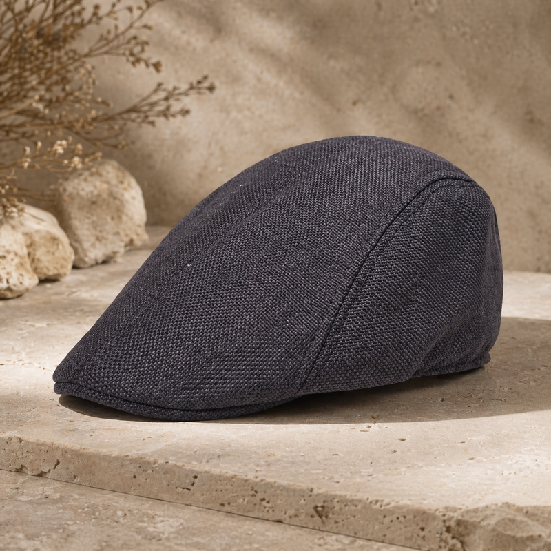 Sterling Cheesecutter Flat™ Cap Cotton Linen Adjustable Back