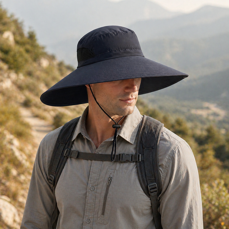 Sterling Big Brim™ Bucket Hat Wide Brim Cotton Shade Detail