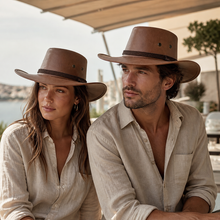 Sterling Simple Classic™ Leather Cowboy Hat Wide Brim Western