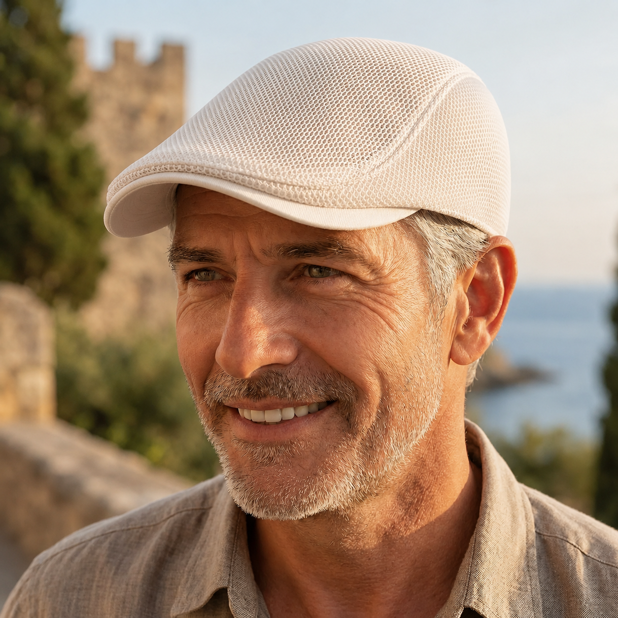Sterling MeshCap™ Casual Flat Cap Mesh Crown Breathable Brim