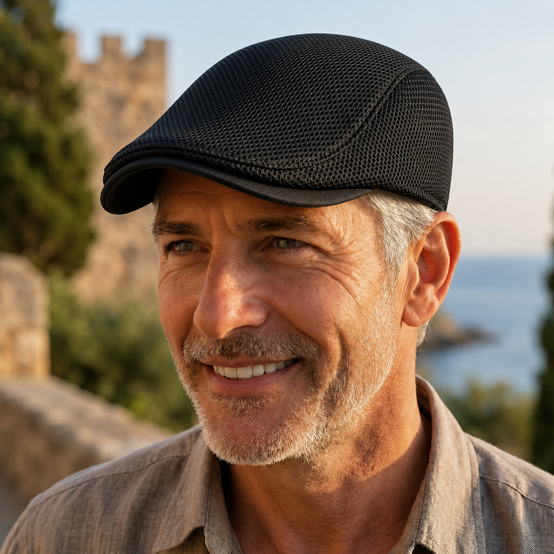 Sterling MeshCap™ Casual Flat Cap Mesh Crown Breathable Brim