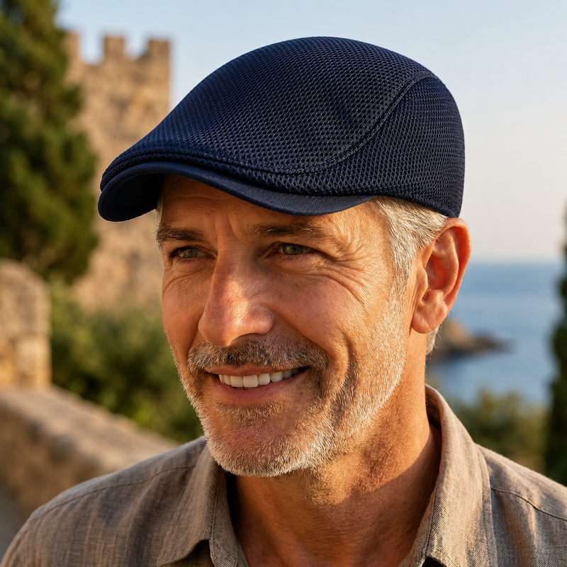 Sterling MeshCap™ Casual Flat Cap Mesh Crown Breathable Brim
