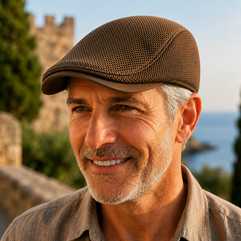 Sterling MeshCap™ Casual Flat Cap Mesh Crown Breathable Brim