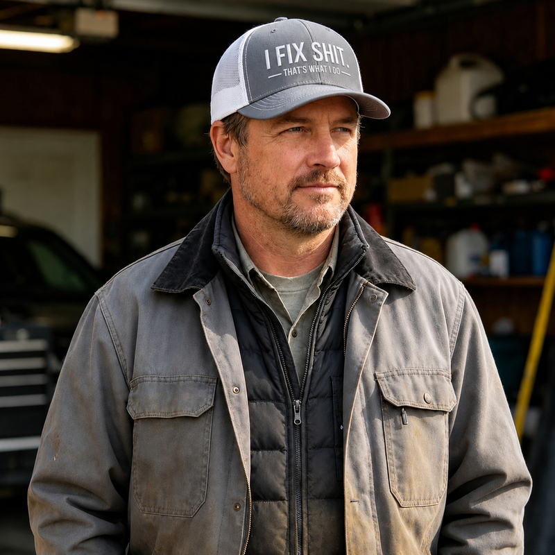 Sterling I Fix Shit™ Trucker Cap Mesh Snapback Patch