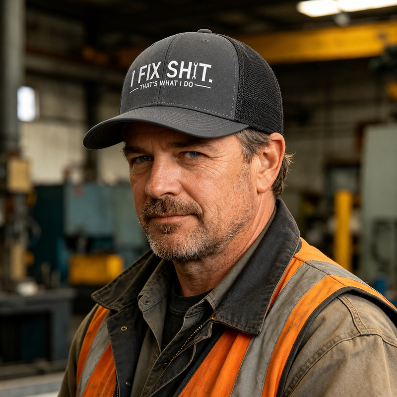 Sterling I Fix Shit™ Trucker Cap Mesh Snapback Patch