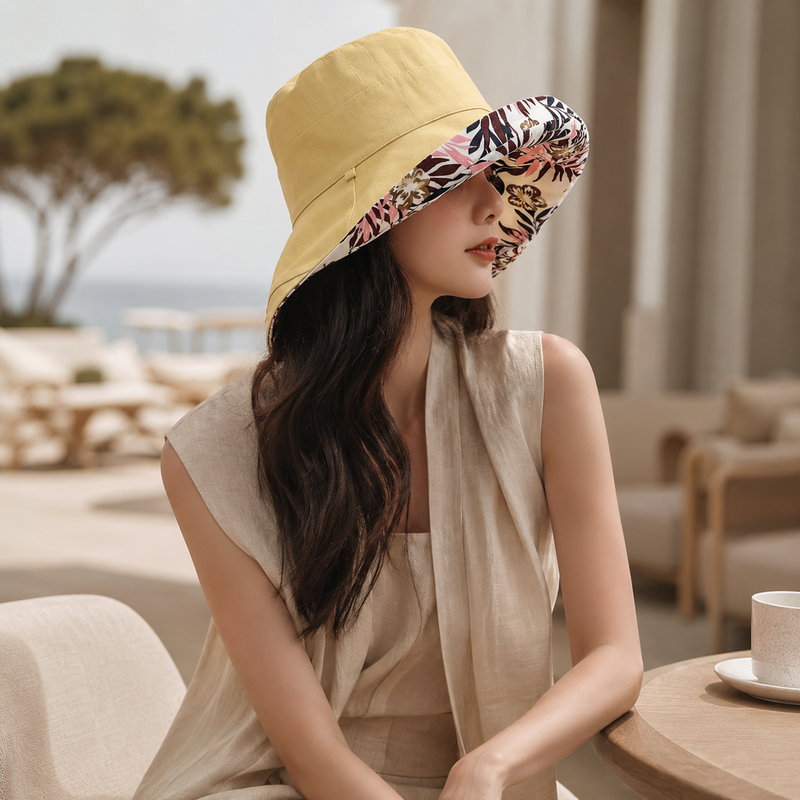 Sterling Wide Brim Cotton Summer Hat™ Foldable Neck Flap