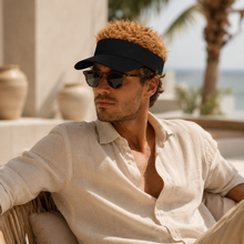 Sterling Flair Hair Sun Visor Cap™ Faux Hair Fabric Brim