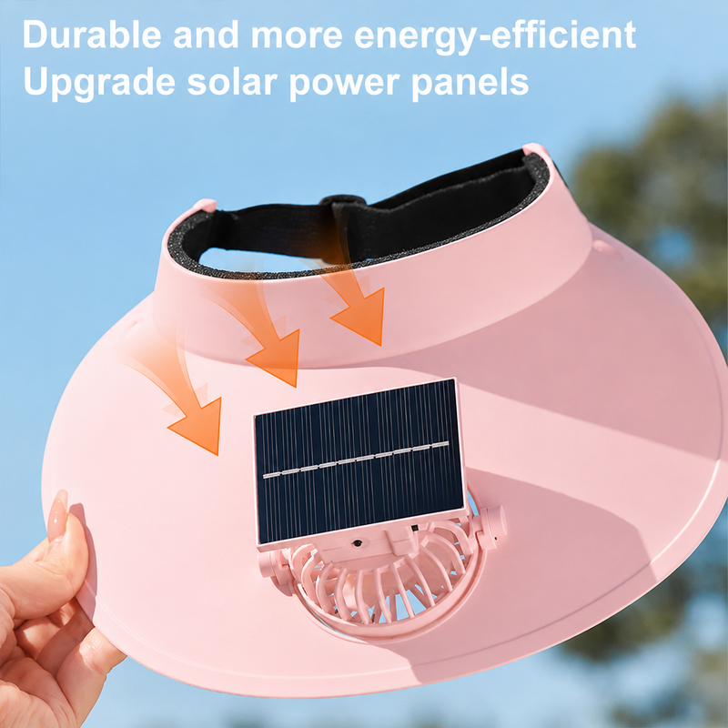 Sterling Sun Visor Hat with Cooling Fan™ Wide Brim Fan Detail