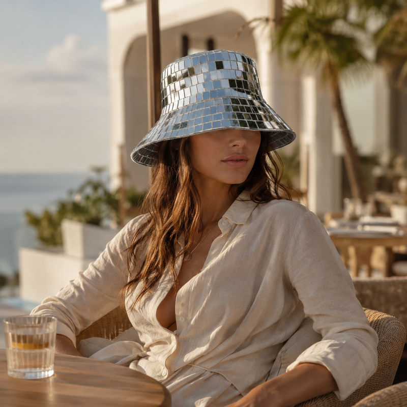 Sterling Disco Bucket Hat™ Sequin Bucket Polyester Shine