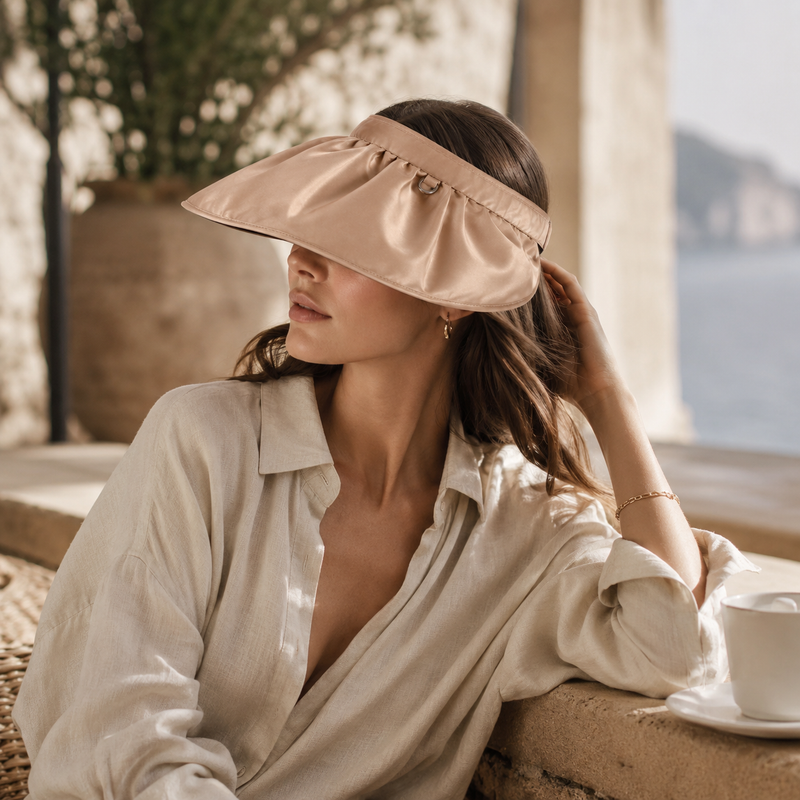 Sterling Adjustable Foldable Beach Sun Hat™ Wide Brim Travel Visor