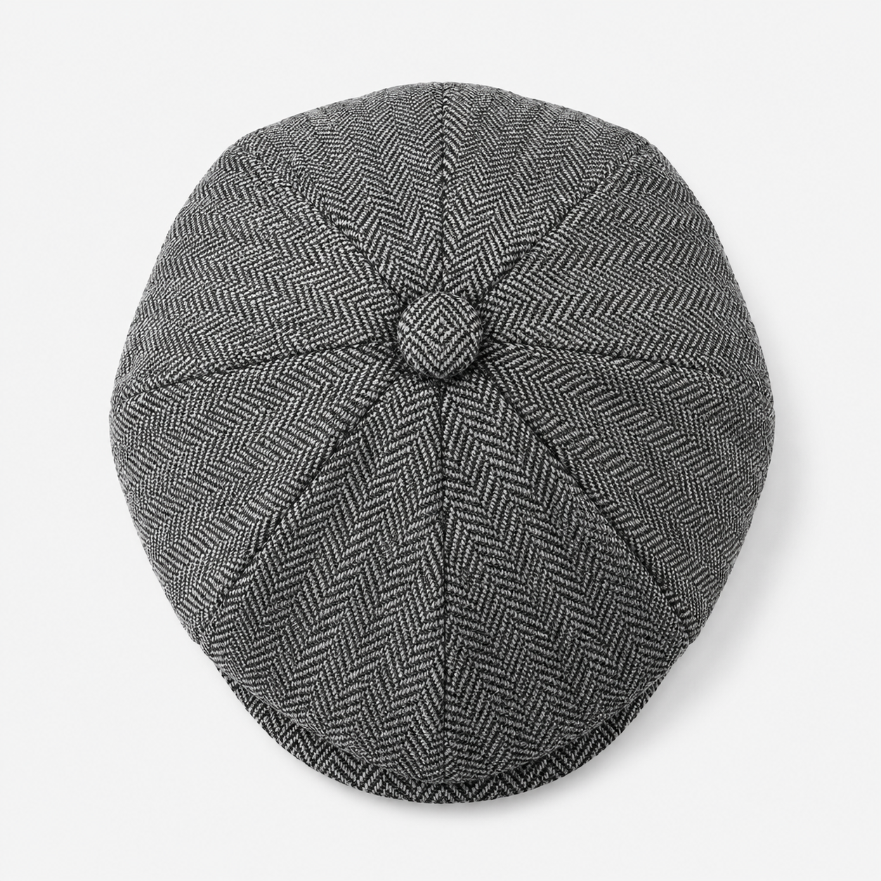Sterling Vintage™ Wool Newsboy Flat Cap Wool Blend Herringbone