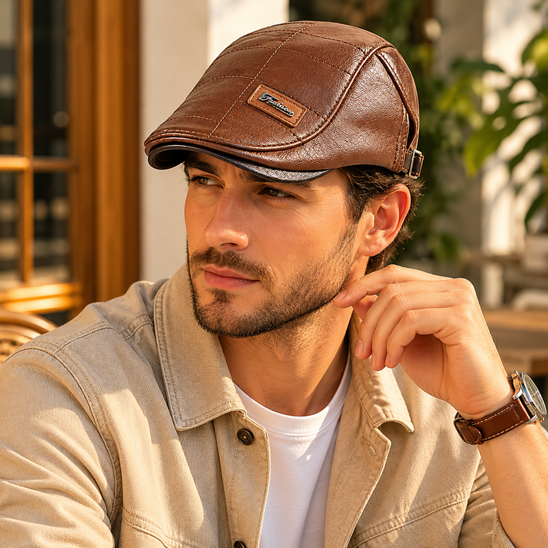 Sterling New Leather Beret™ Flat Leather Look Soft Band