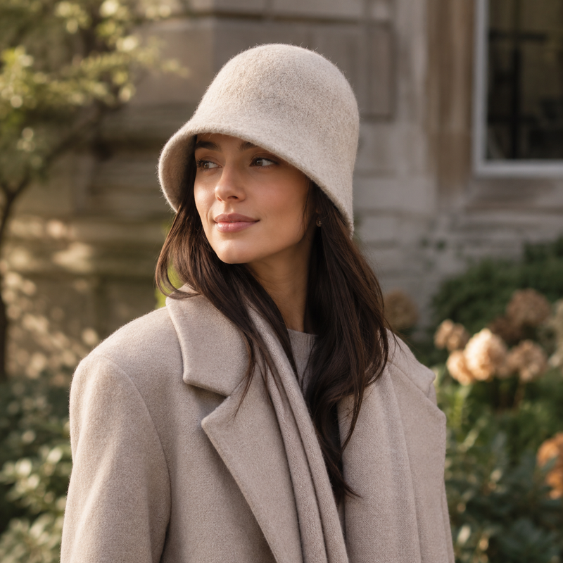 Sterling Cold Season Fleece™ Cloche Wool Hat Soft Brim