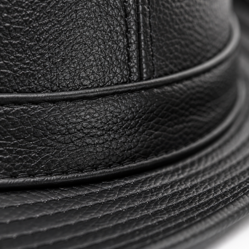 Sterling Leather Tycoon Jazz Hat™ Classic Leather Fedora Band Det