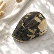 Sterling™ Camouflage Cotton Flat Cap Washed Camo Buckle Strap
