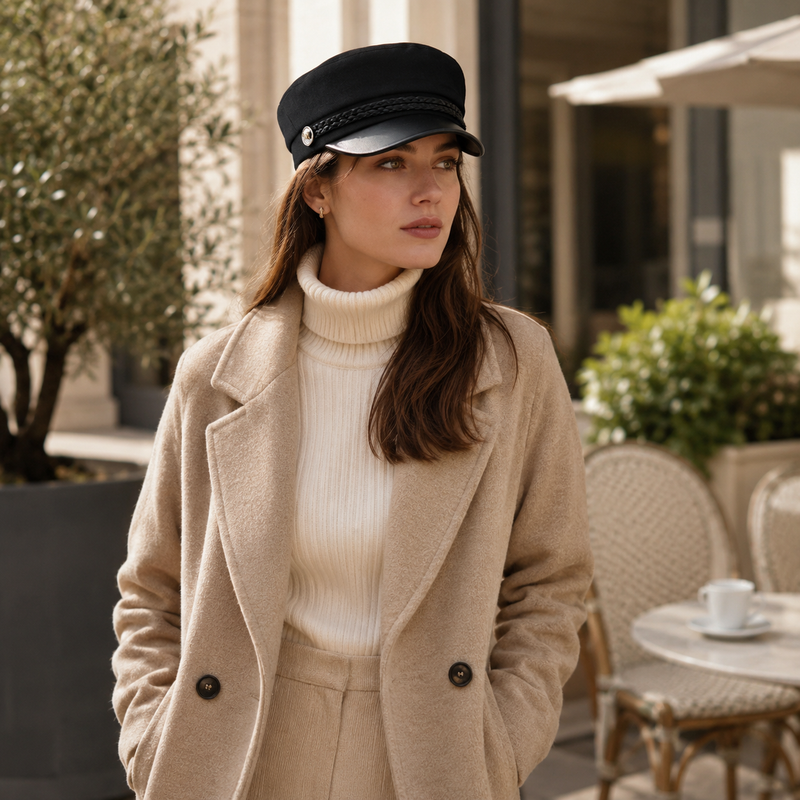Sterling Braided Wool Sailor Cap™ Structured Braided Trim