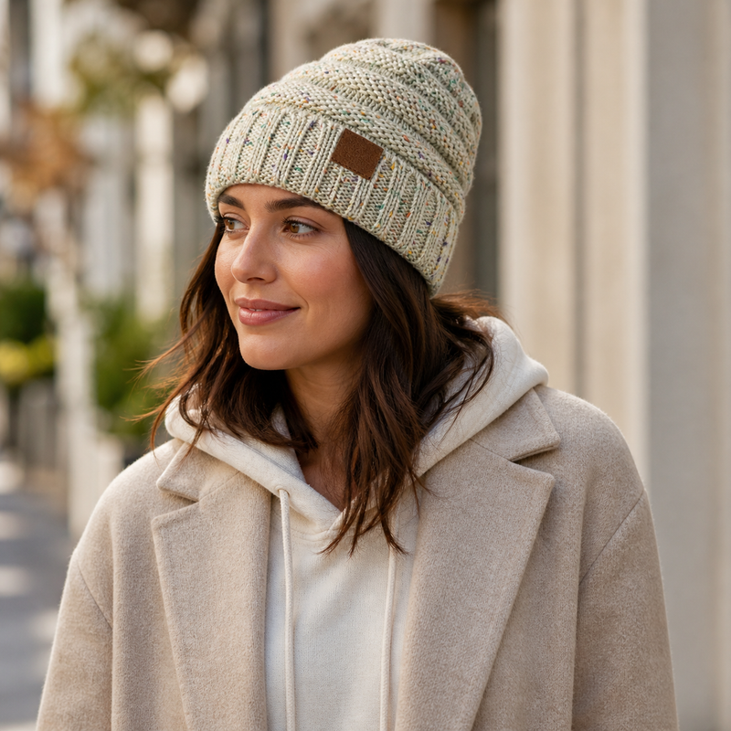 Sterling Super Star™ Knitted Flecked Beanie Urban Caps Acrylic Knit