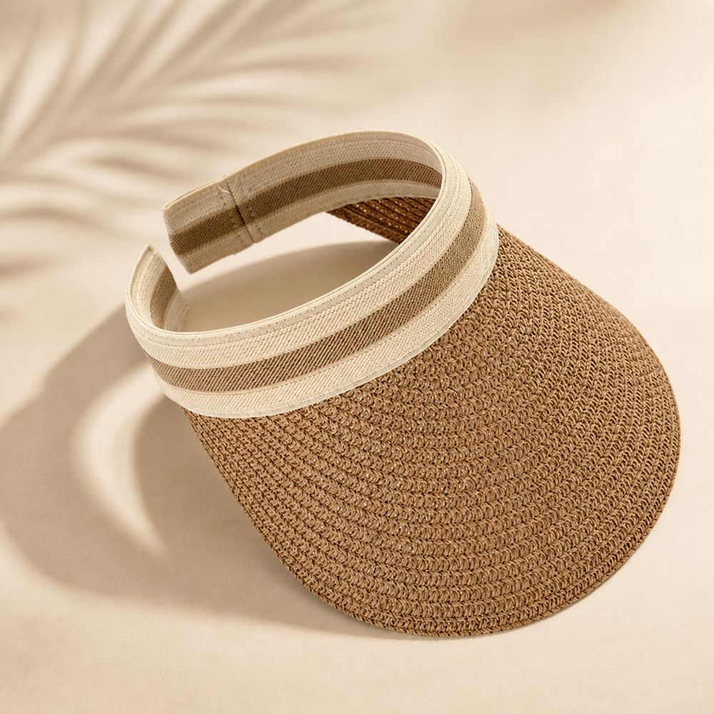 Sterling™ Monochrome Solid Color Wide Brim Straw Sun Hat