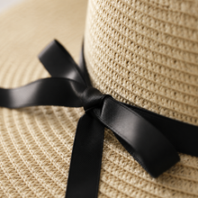 Sterling Wide Brim™ Straw Sun Hat Woven Bow Detail