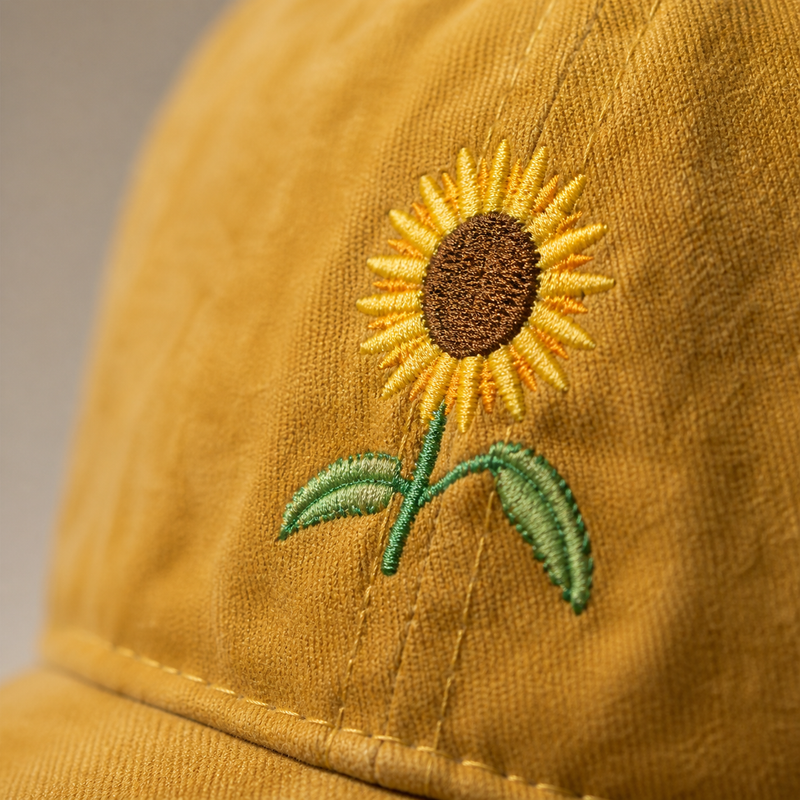 Sterling Vintage Sunflower™ Cap Washed Peaked Outdoor Travel Hat