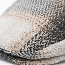 Sterling Retro Checkered™ Cheesecutter Linen Plaid Flat Cap