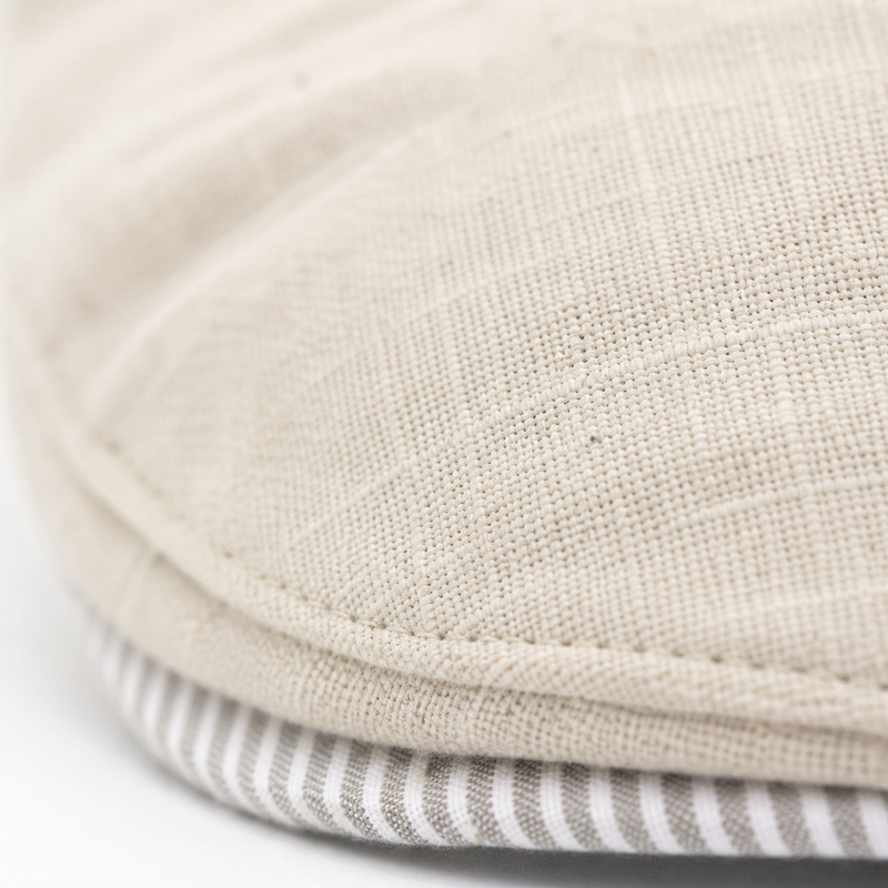 Sterling Cotton Linen™ Cheesecutter Cap Dome Short Brim