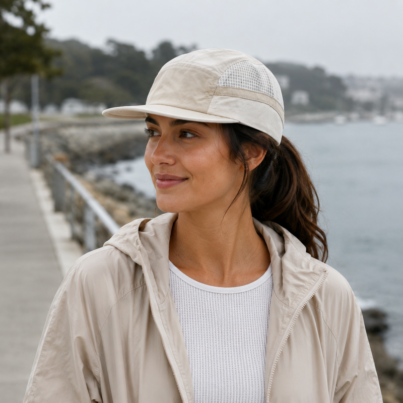 Sterling Explorer Five™ Panel Flat Visor Cotton Mesh Waterproof Cap
