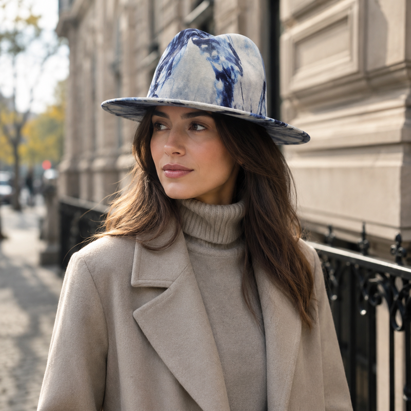 Sterling Felt Hat™ Spring And Autumn Pattern Top Hat Fedoras Hat